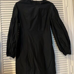 COS Black Sheath Dress with Bishop Sleeves